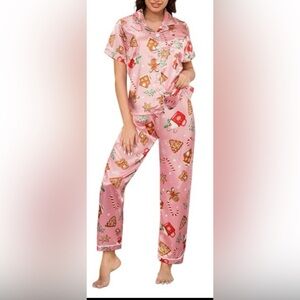 Festive Pink Women's Pajama Set